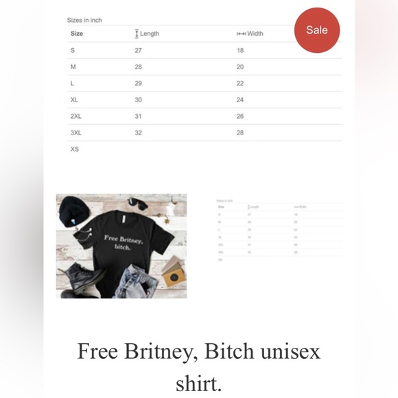Free Britney, b***h T-Shirt - Drawings by Nicole - Unisex size Medium - Picture 2 of 4
